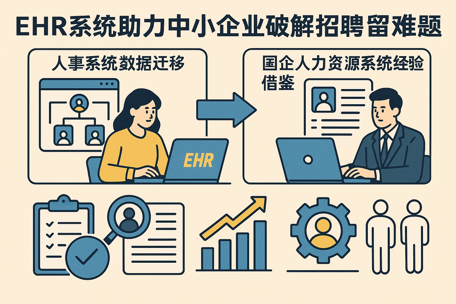 EHR系统助力中小企业破解招聘留用难题：人事系统数据迁移与国企人力资源系统经验借鉴