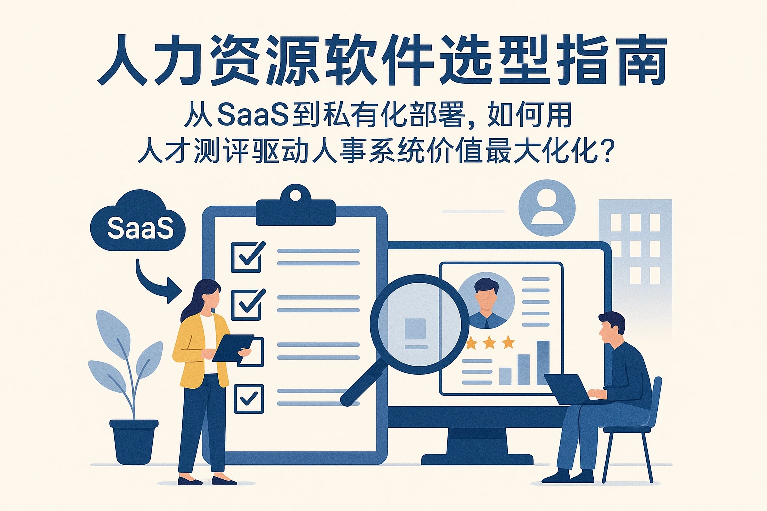 人力资源软件选型指南：从SaaS到私有化部署，如何用人才测评驱动人事系统价值最大化？