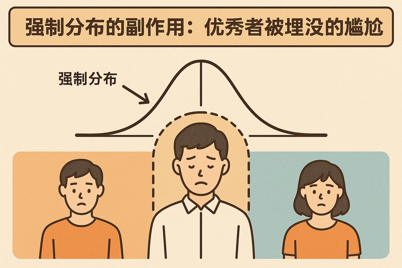 2. 强制分布的副作用：优秀者被埋没的尴尬