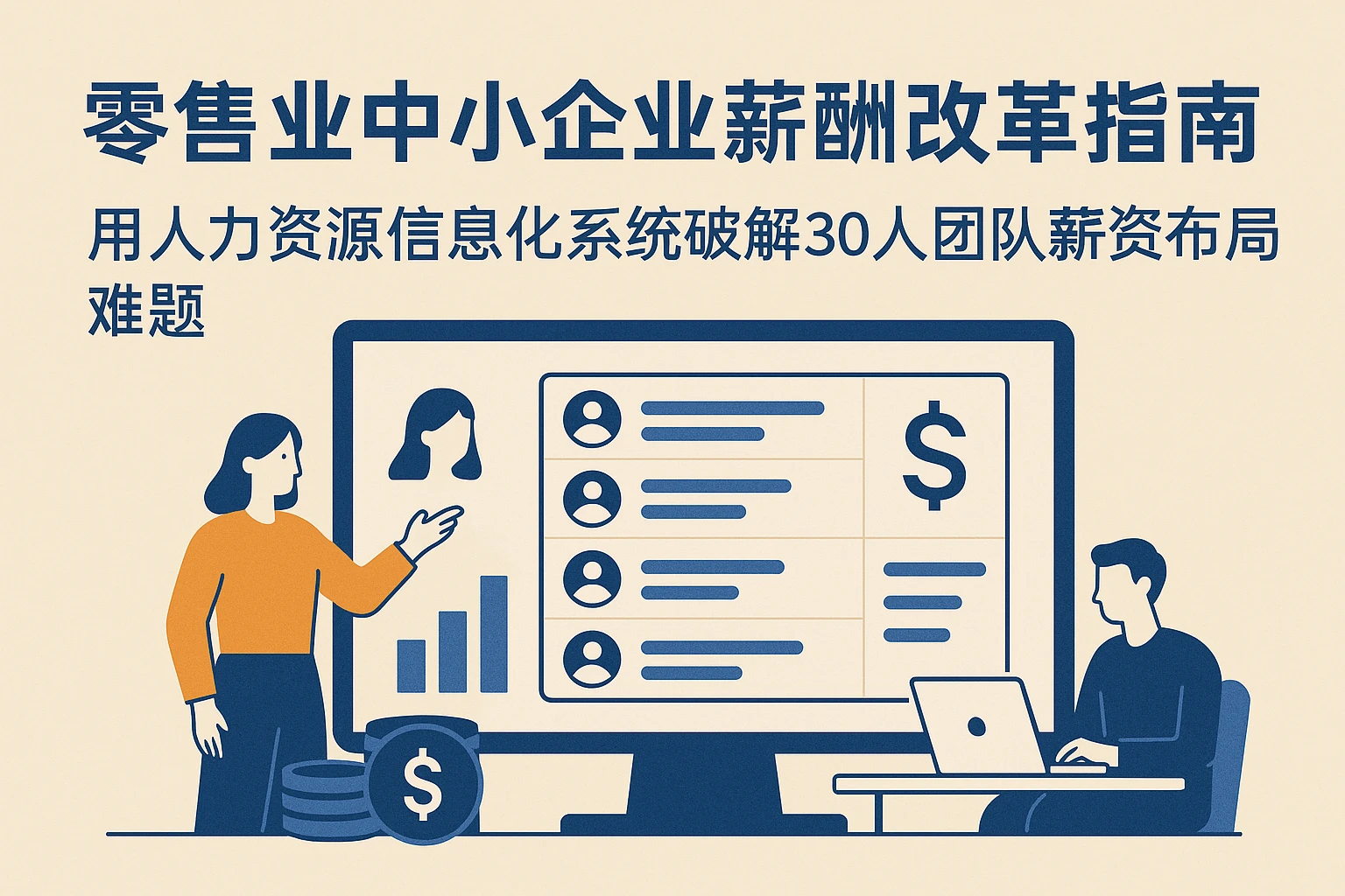 零售业中小企业薪酬改革指南:用人力资源信息化系统破解30人团队薪资布局难题