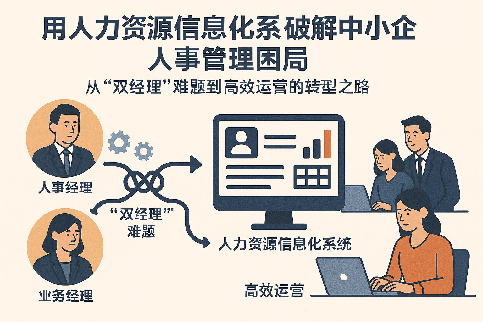 用人力资源信息化系统破解中小企人事管理困局:从“双经理”难题到高效运营的转型之路