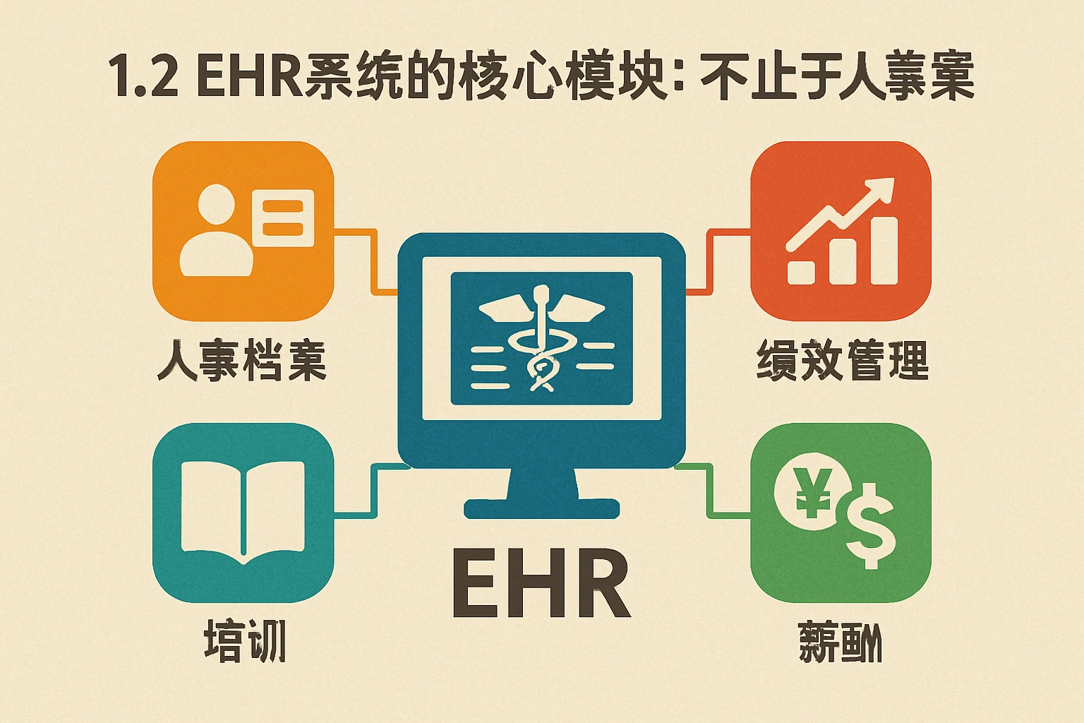 1.2 EHR系统的核心模块：不止于人事档案