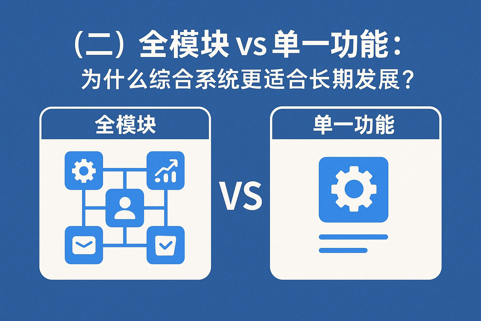 （二）全模块 vs 单一功能：为什么综合系统更适合长期发展？