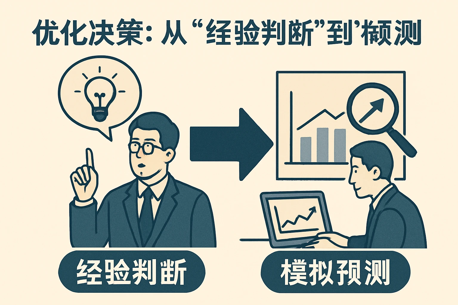 2. 优化决策：从“经验判断”到“模拟预测”