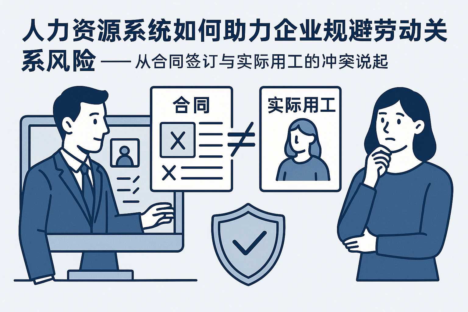 人力资源系统如何助力企业规避劳动关系风险——从合同签订与实际用工的冲突说起