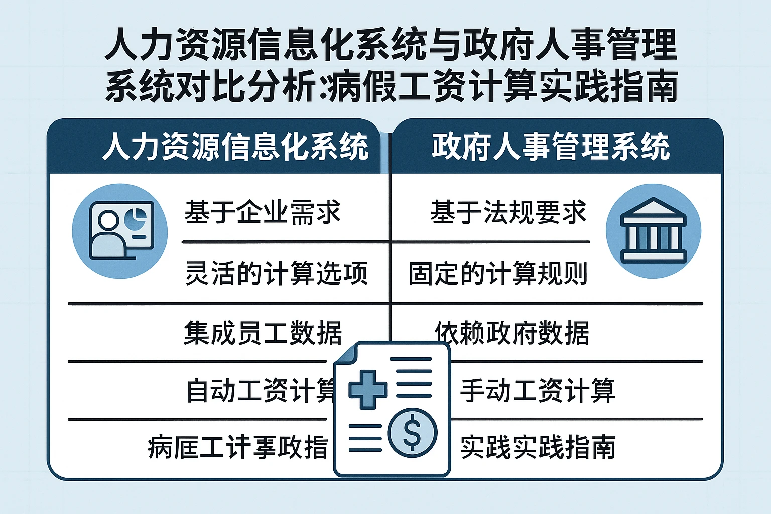 人力资源信息化系统与政府人事管理系统对比分析：病假工资计算实践指南