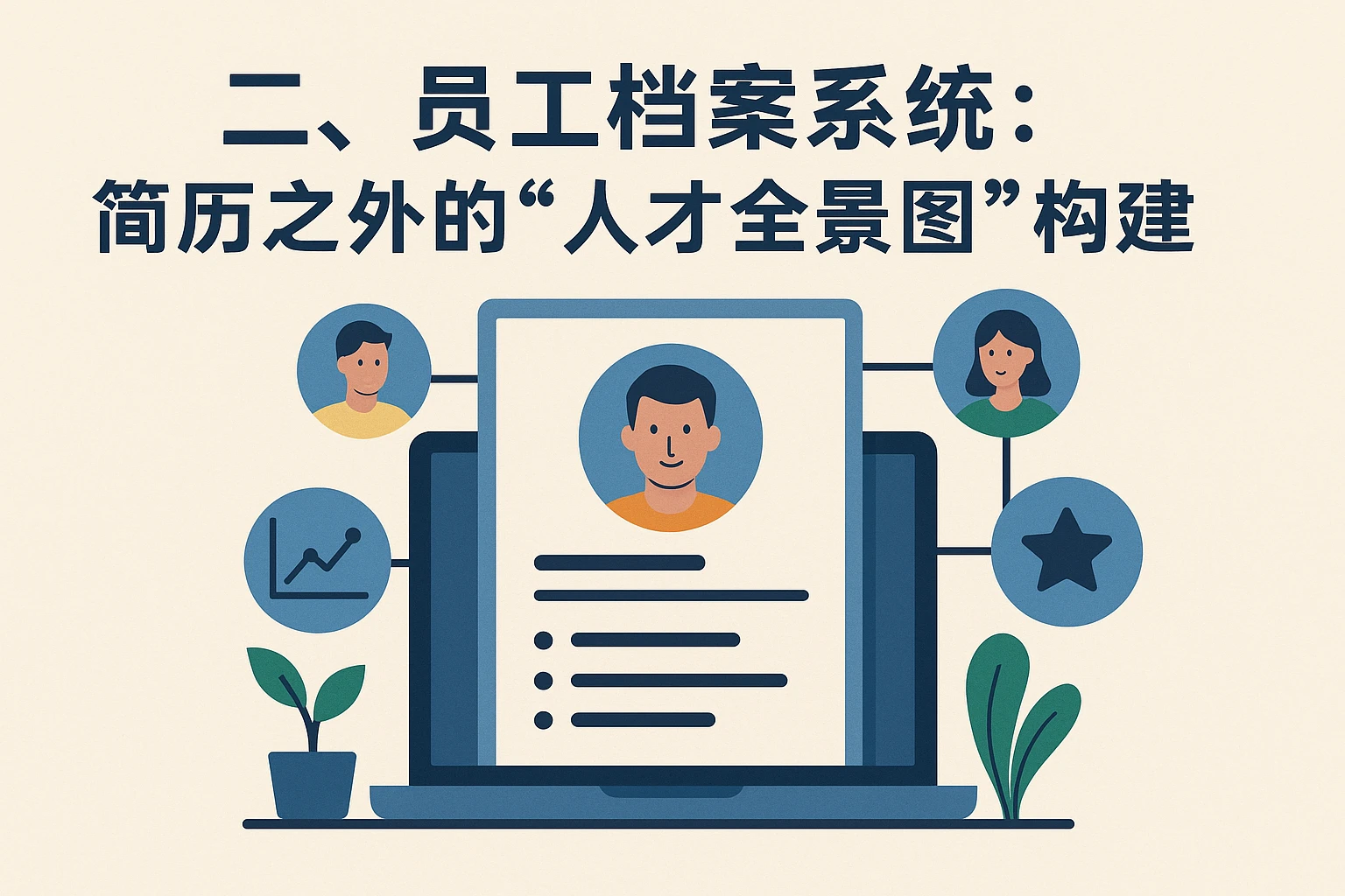 二、员工档案系统:简历之外的“人才全景图”构建