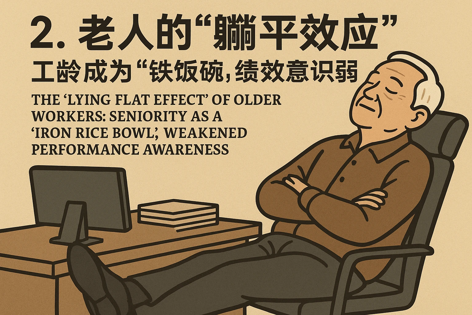 2. 老人的“躺平效应”：工龄成为“铁饭碗”，绩效意识弱化