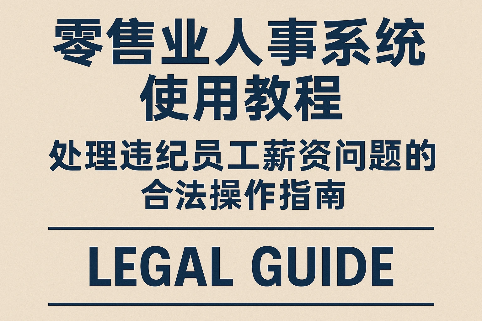 零售业人事系统使用教程：处理违纪员工薪资问题的合法操作指南