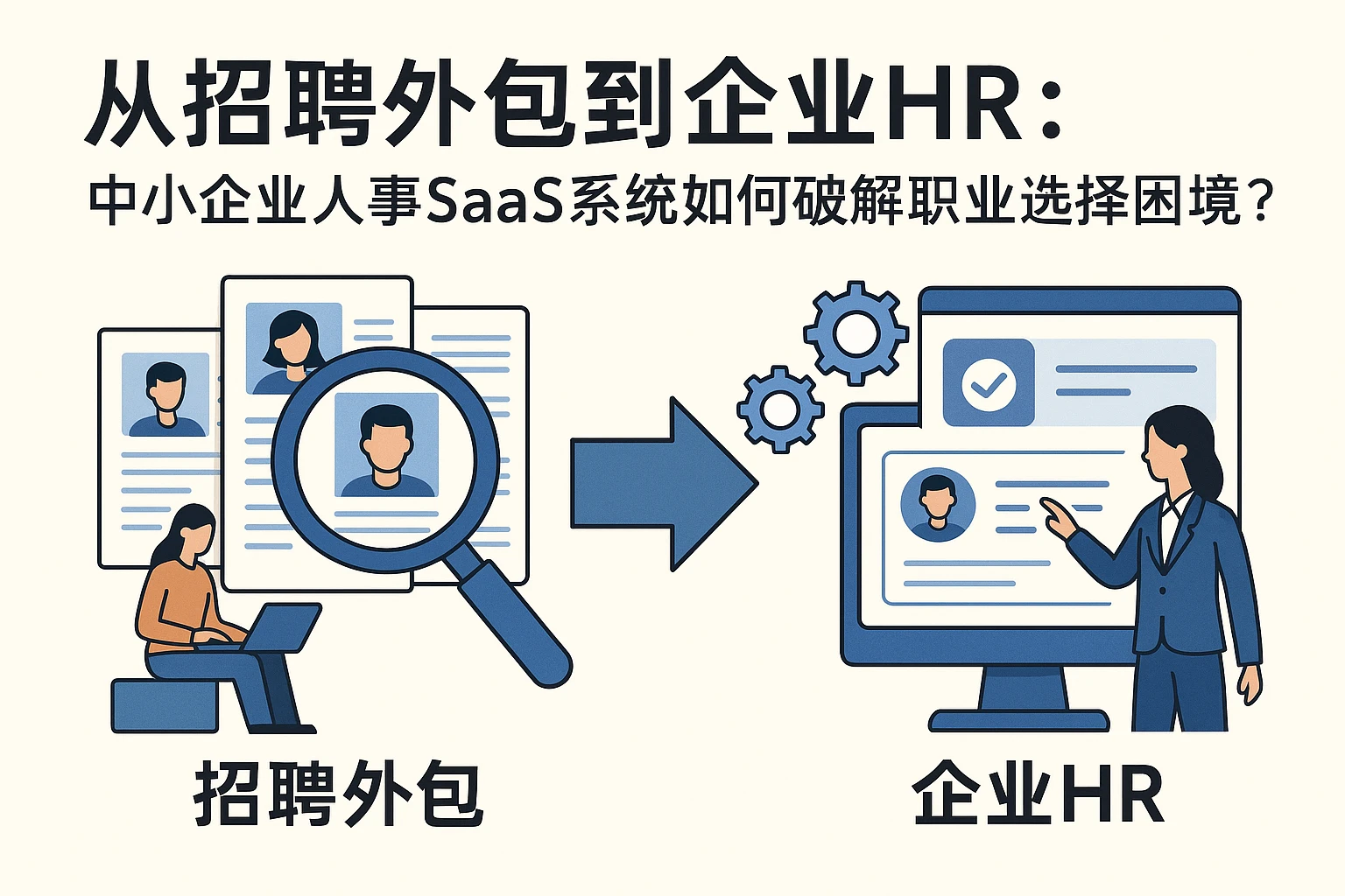 从招聘外包到企业HR：中小企业人事SaaS系统如何破解职业选择困境？