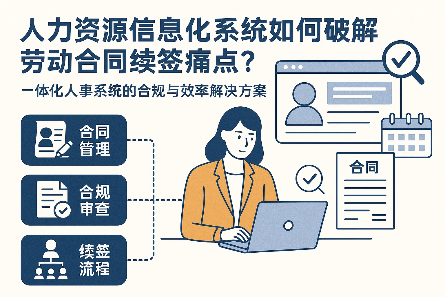 人力资源信息化系统如何破解劳动合同续签痛点？一体化人事系统的合规与效率解决方案