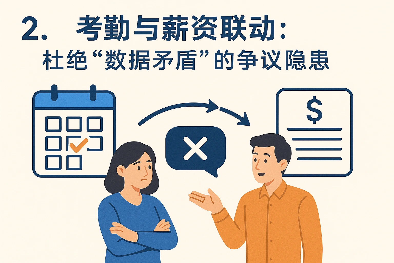2. 考勤与薪资联动：杜绝“数据矛盾”的争议隐患