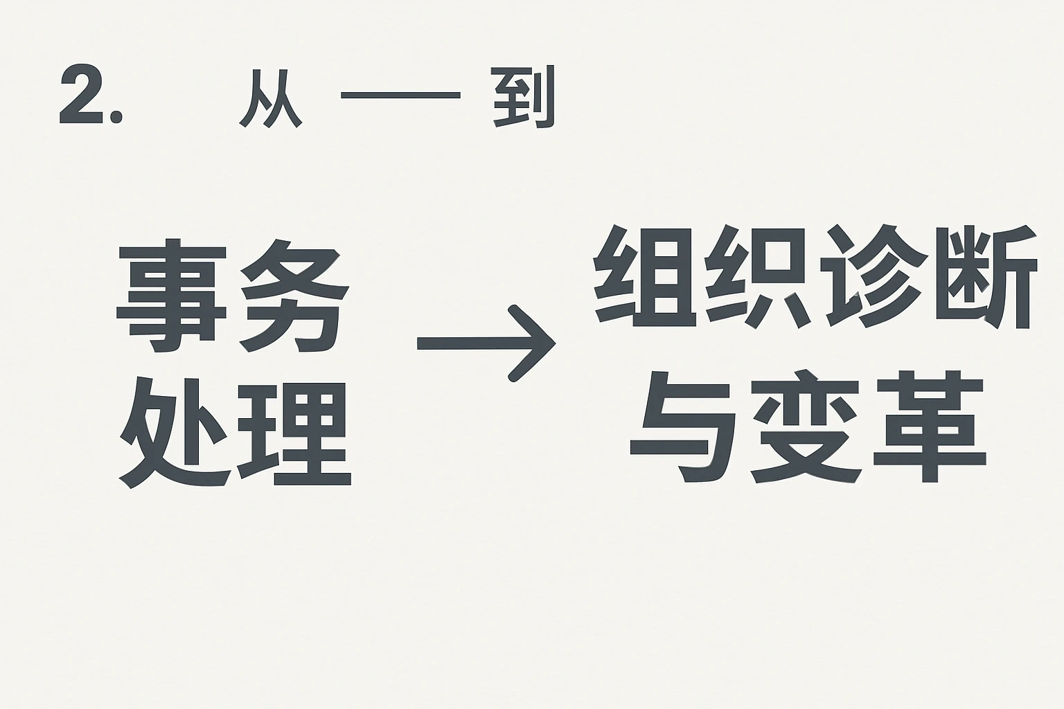 2. 从“事务处理”到“组织诊断与变革”