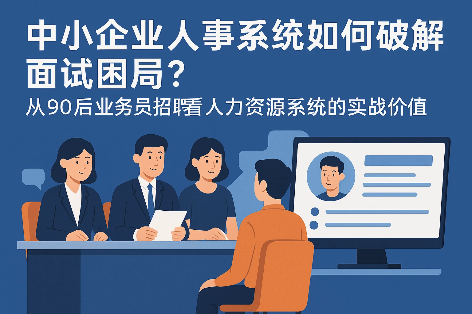 中小企业人事系统如何破解面试困局?从90后业务员招聘看人力资源系统的实战价值