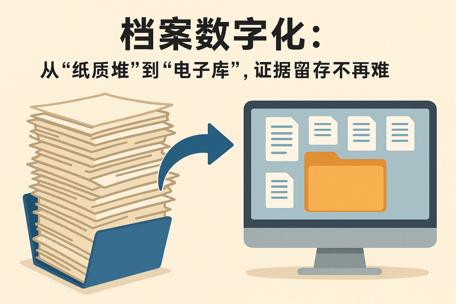 2. 档案数字化：从“纸质堆”到“电子库”，证据留存不再难
