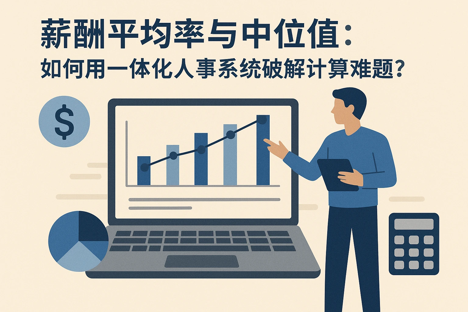 薪酬平均率与中位值：如何用一体化人事系统破解计算难题？