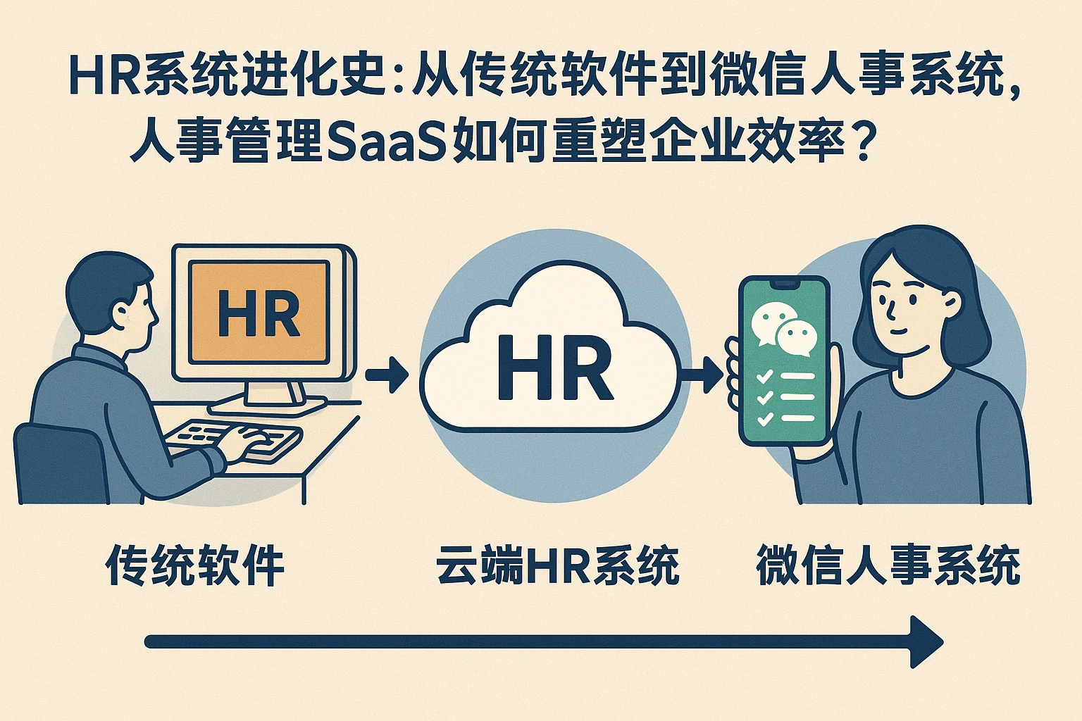 HR系统进化史：从传统软件到微信人事系统，人事管理SaaS如何重塑企业效率？
