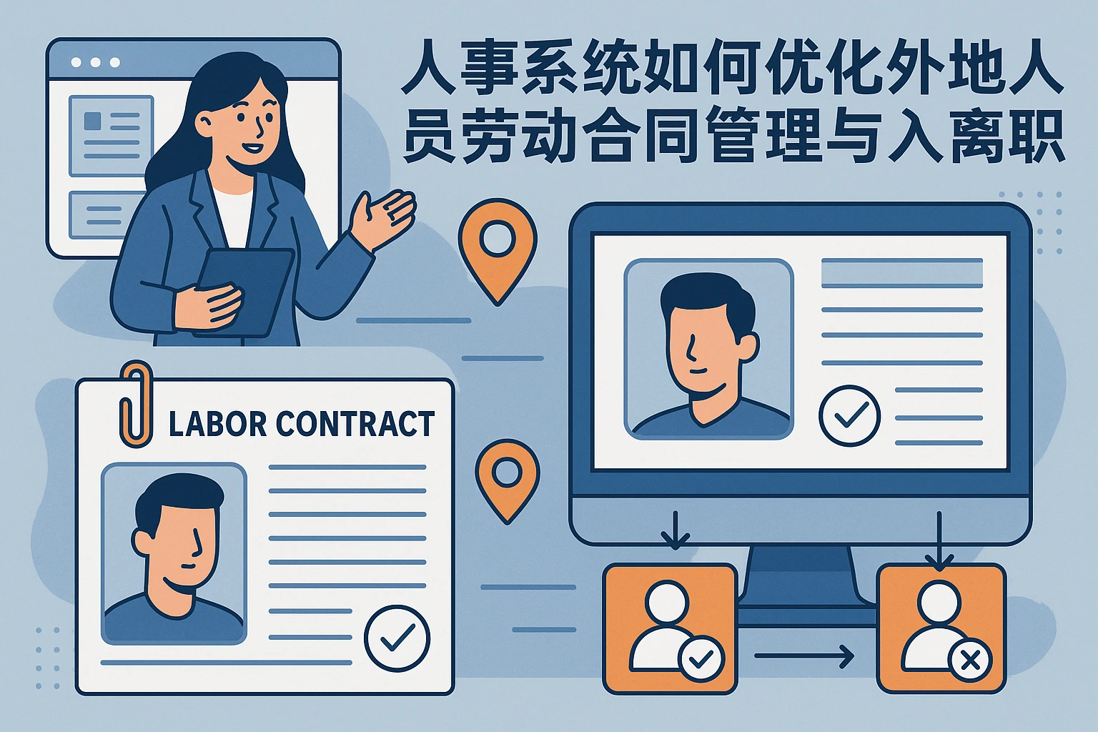 人事系统如何优化外地人员劳动合同管理与入离职流程