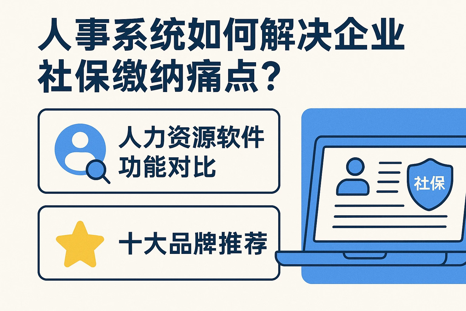 人事系统如何解决企业社保缴纳痛点？人力资源软件功能对比与十大品牌推荐