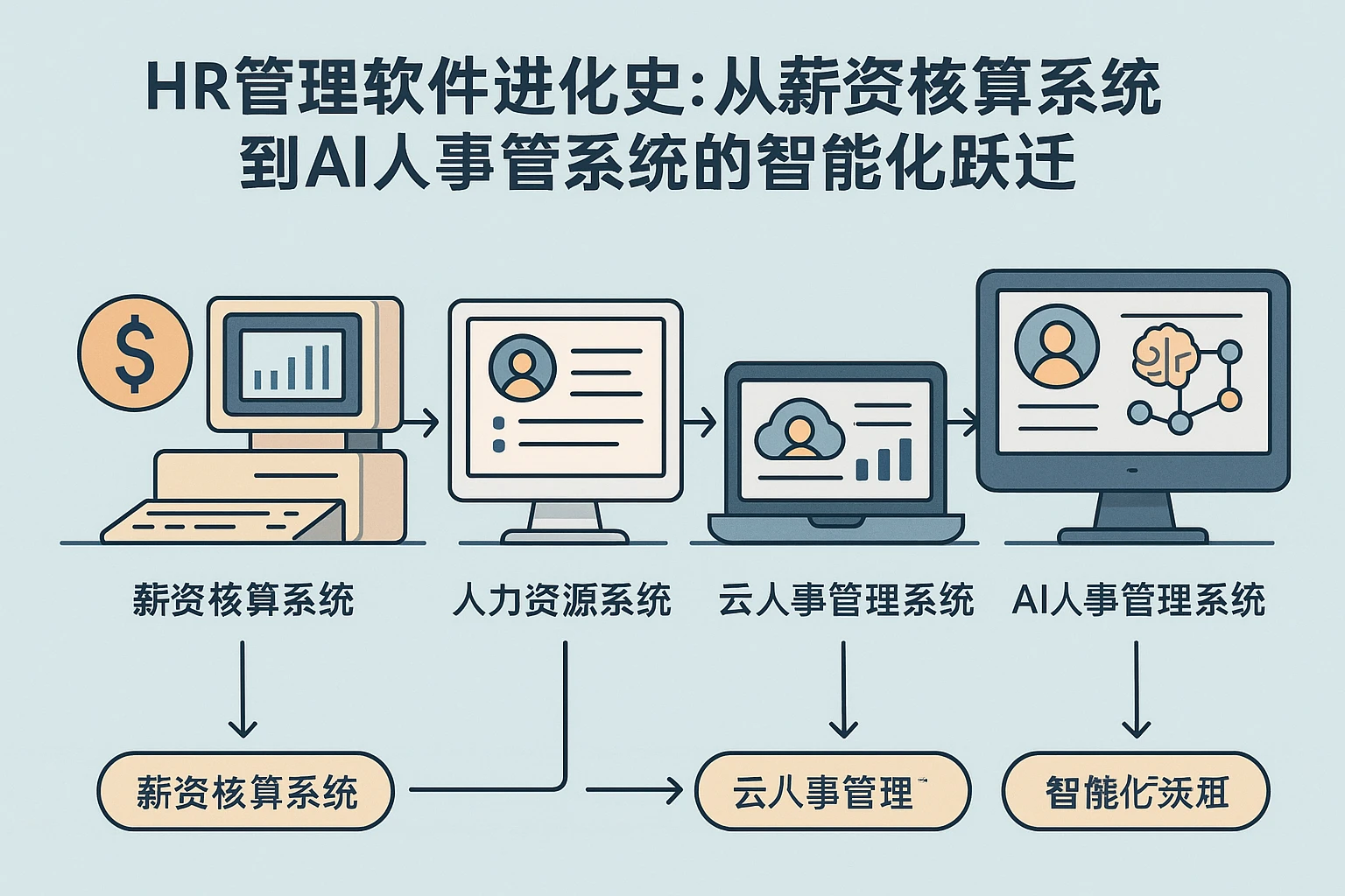 HR管理软件进化史：从薪资核算系统到AI人事管理系统的智能化跃迁