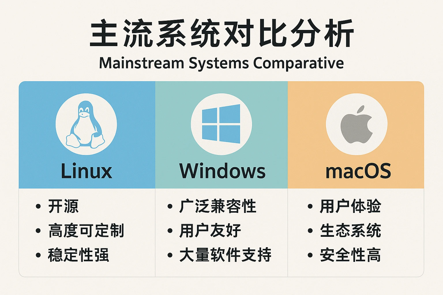 主流系统对比分析