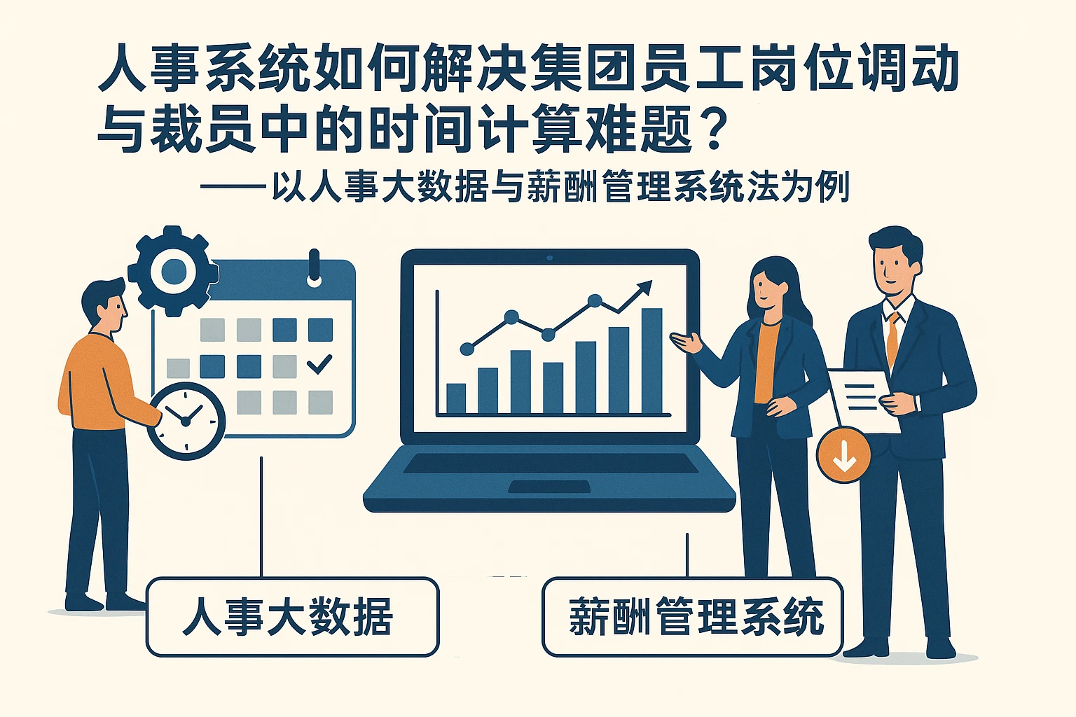 人事系统如何解决集团员工岗位调动与裁员中的时间计算难题？——以人事大数据与薪酬管理系统为例