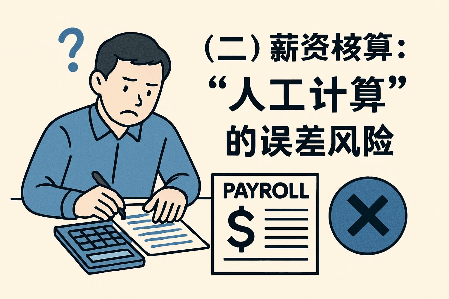 (二)薪资核算:“人工计算”的误差风险