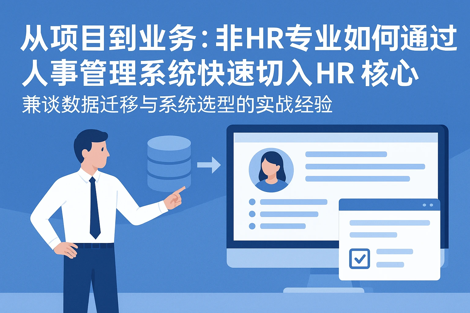 从项目到业务：非HR专业如何通过人事管理系统快速切入HR核心——兼谈数据迁移与系统选型的实战经验
