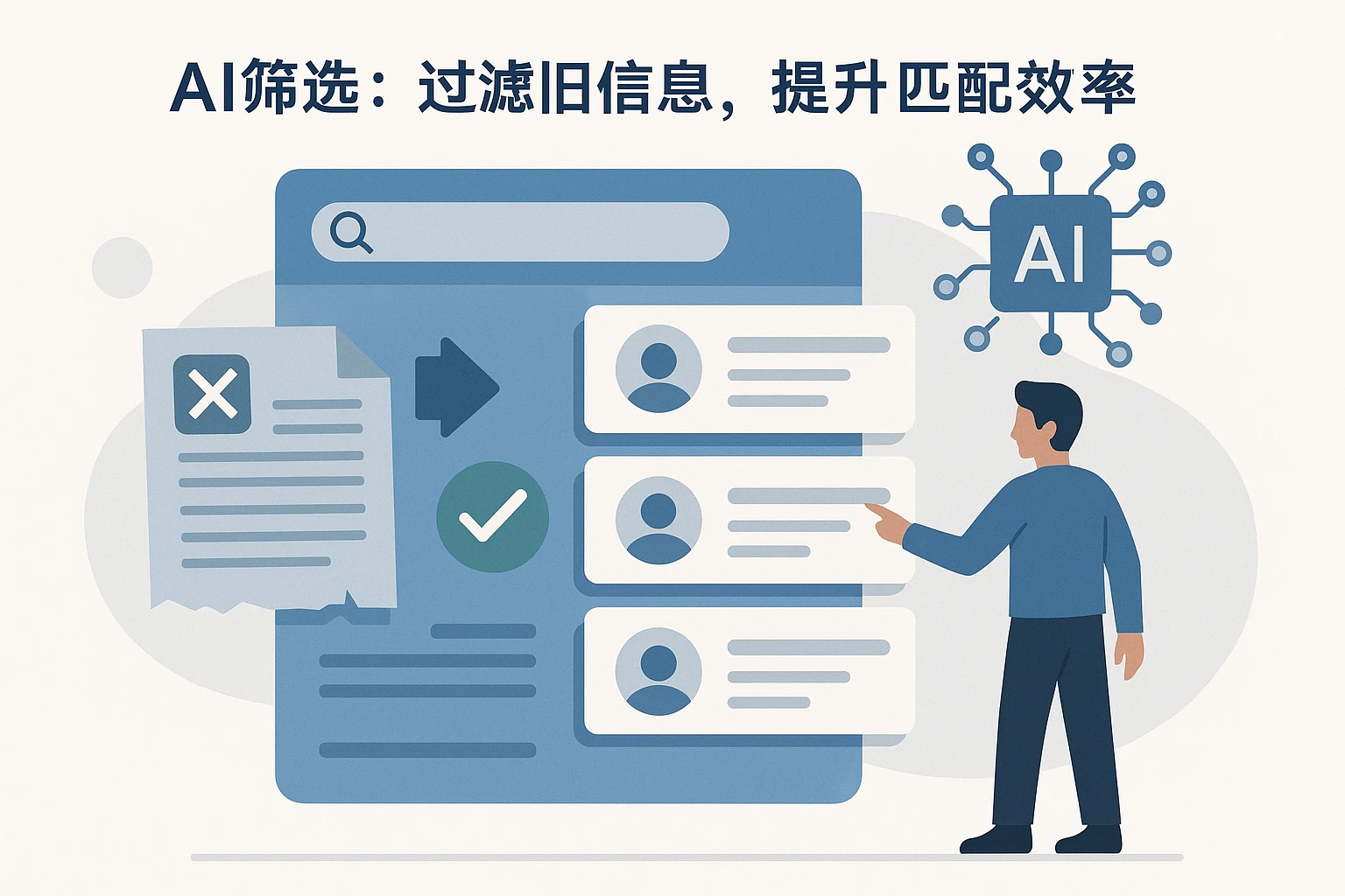 2. AI筛选：过滤旧信息，提升匹配效率