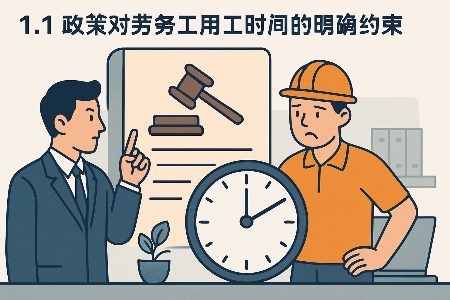 1.1 政策对劳务工用工时间的明确约束
