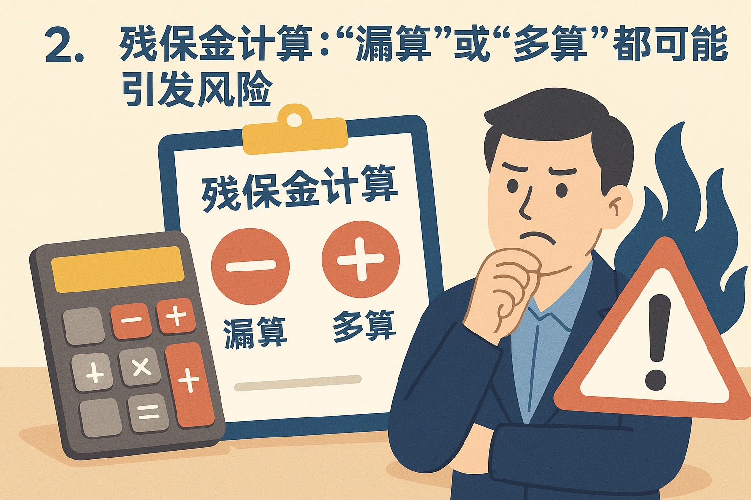 2. 残保金计算:“漏算”或“多算”都可能引发风险