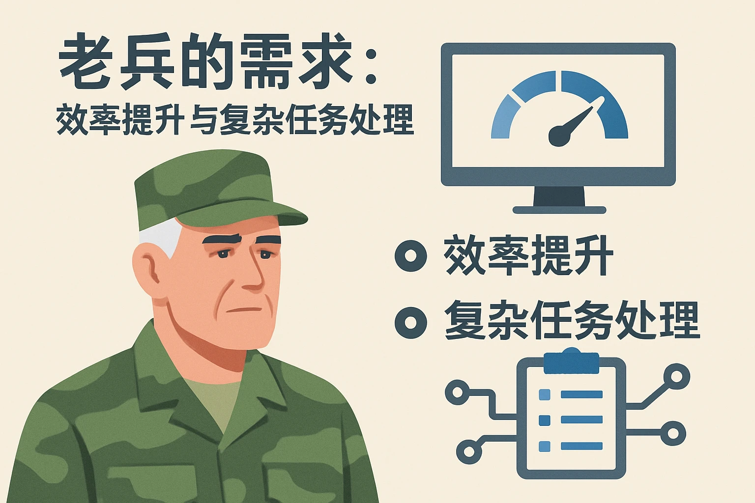 2. 老兵的需求：效率提升与复杂任务处理