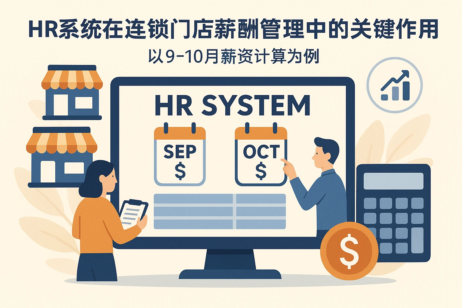 HR系统在连锁门店薪酬管理中的关键作用:以9-10月薪资计算为例