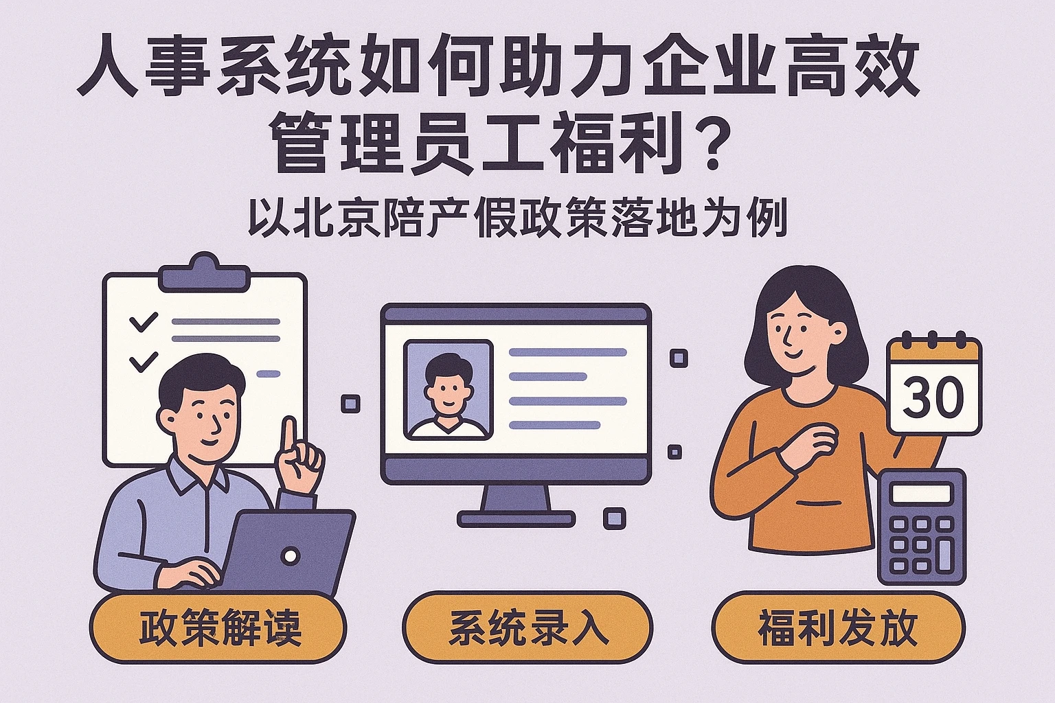 人事系统如何助力企业高效管理员工福利?以北京陪产假政策落地为例
