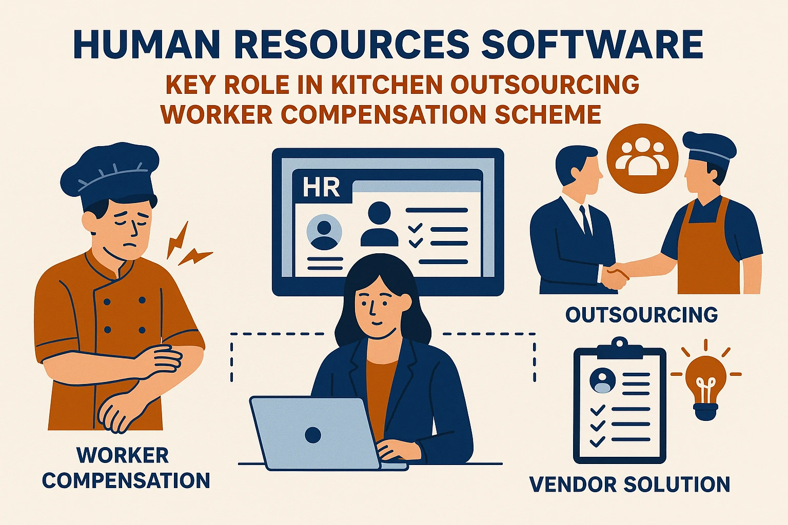 人力资源软件在厨房外包员工赔偿方案中的关键作用与人事系统厂商解决方案