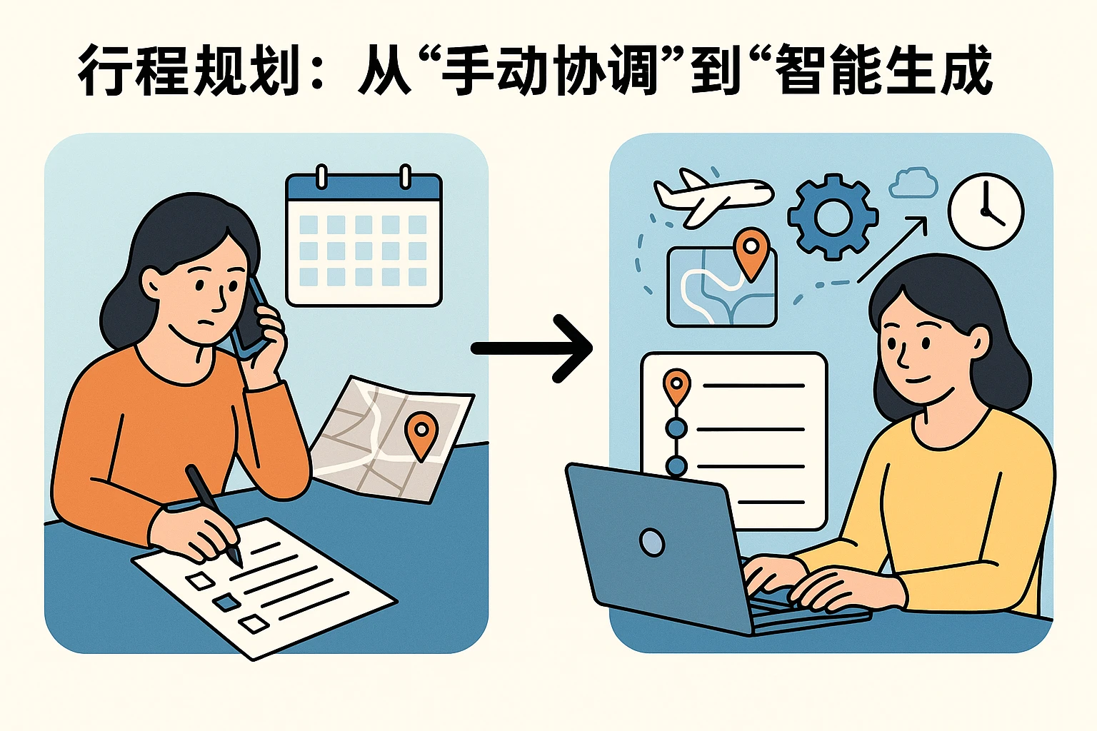 2. 行程规划:从“手动协调”到“智能生成”