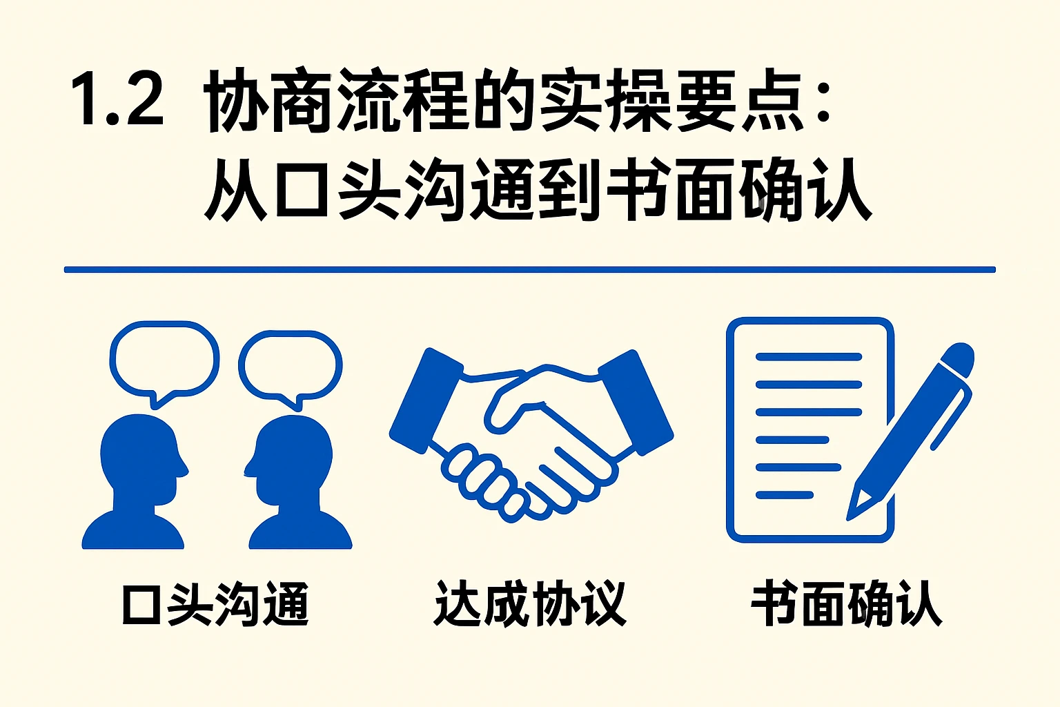1.2 协商流程的实操要点：从口头沟通到书面确认