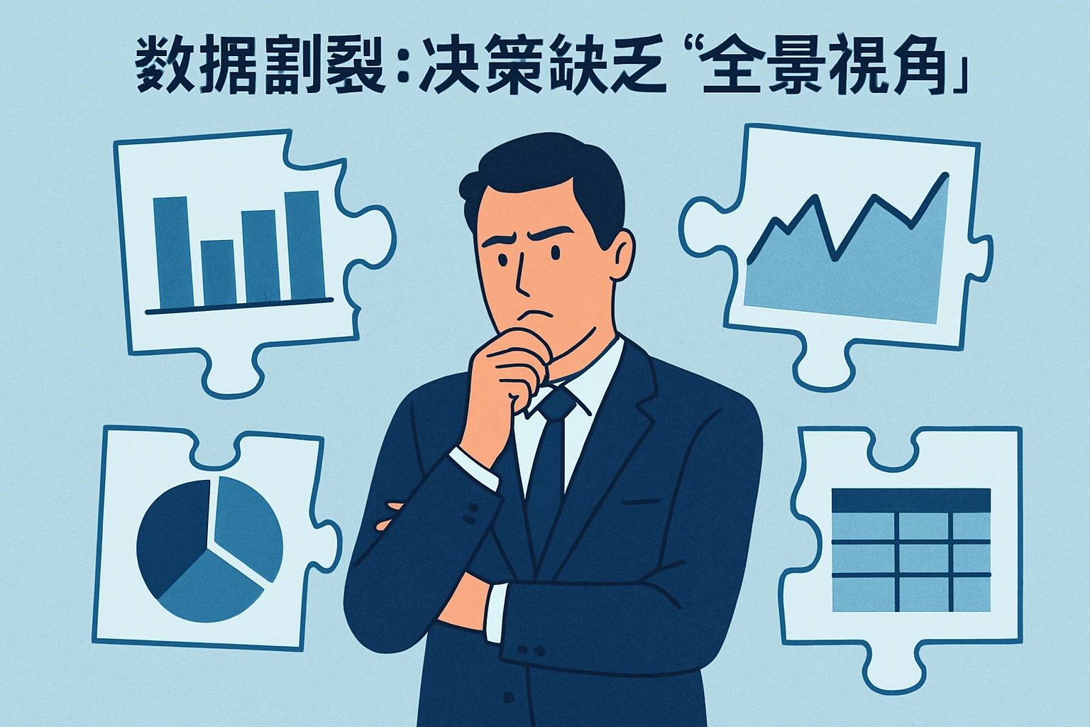 2. 数据割裂：决策缺乏“全景视角”