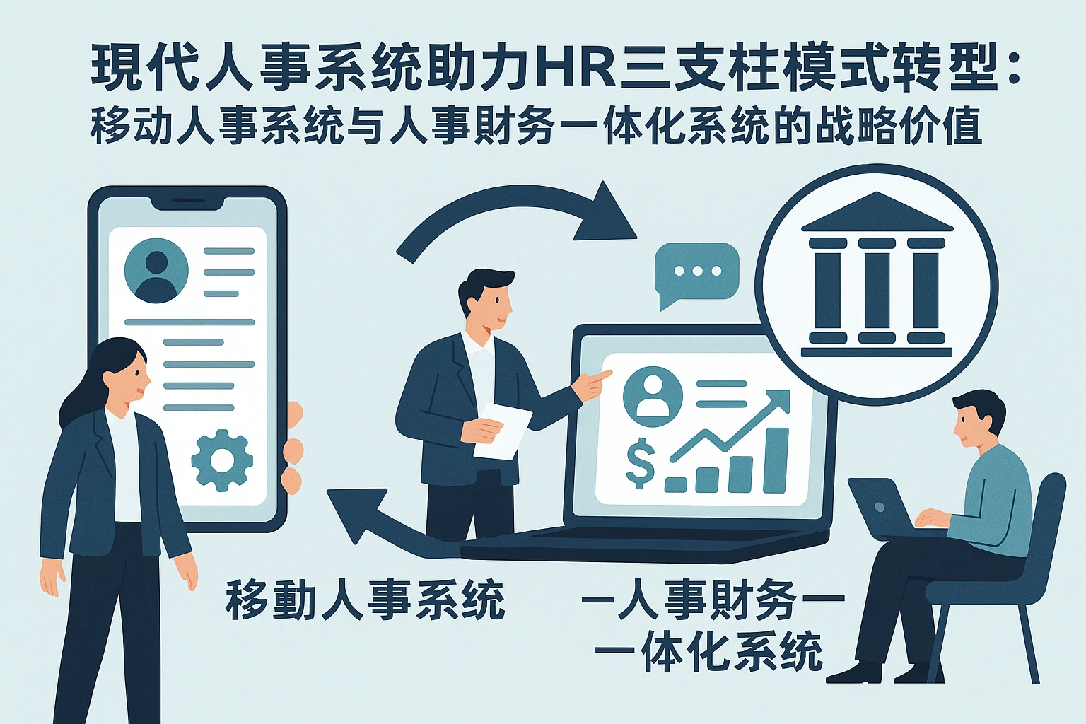 现代人事系统助力HR三支柱模式转型：移动人事系统与人事财务一体化系统的战略价值