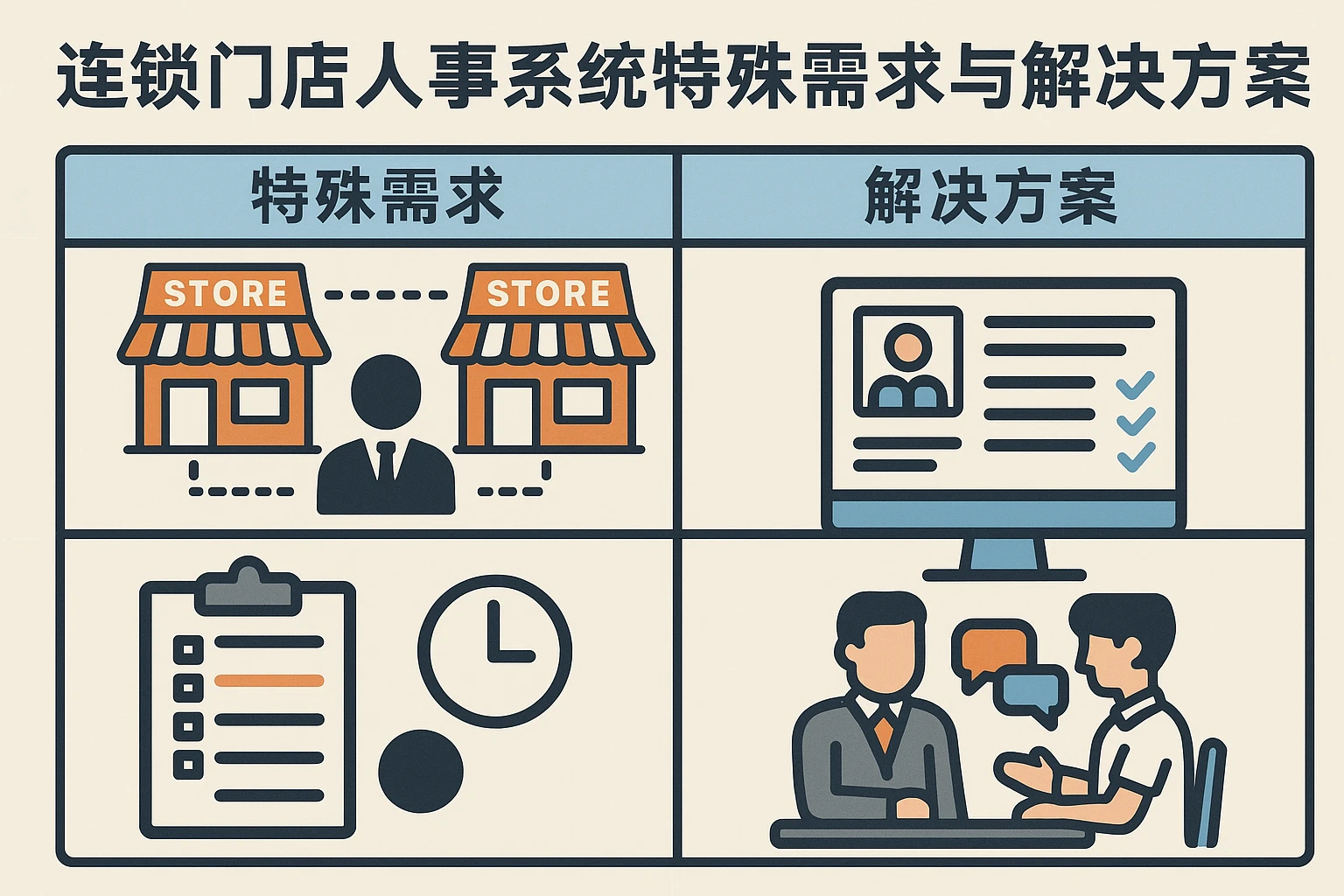 连锁门店人事系统的特殊需求与解决方案