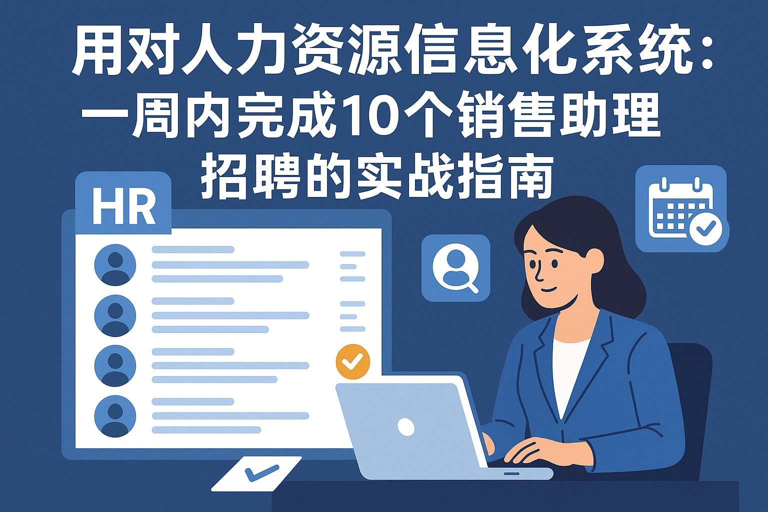 用对人力资源信息化系统:一周内完成10个销售助理招聘的实战指南