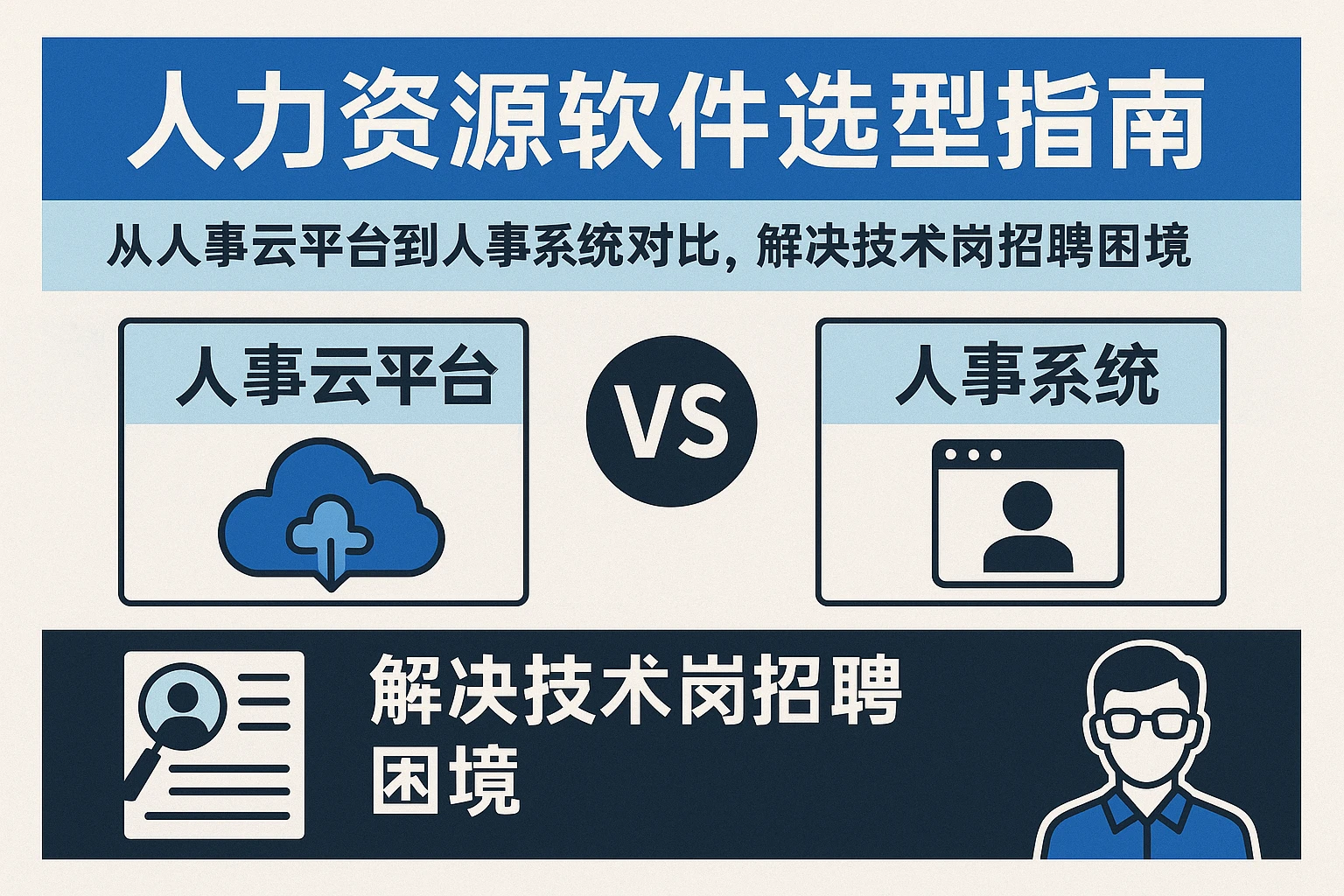 人力资源软件选型指南：从人事云平台到人事系统对比，解决技术岗招聘困境