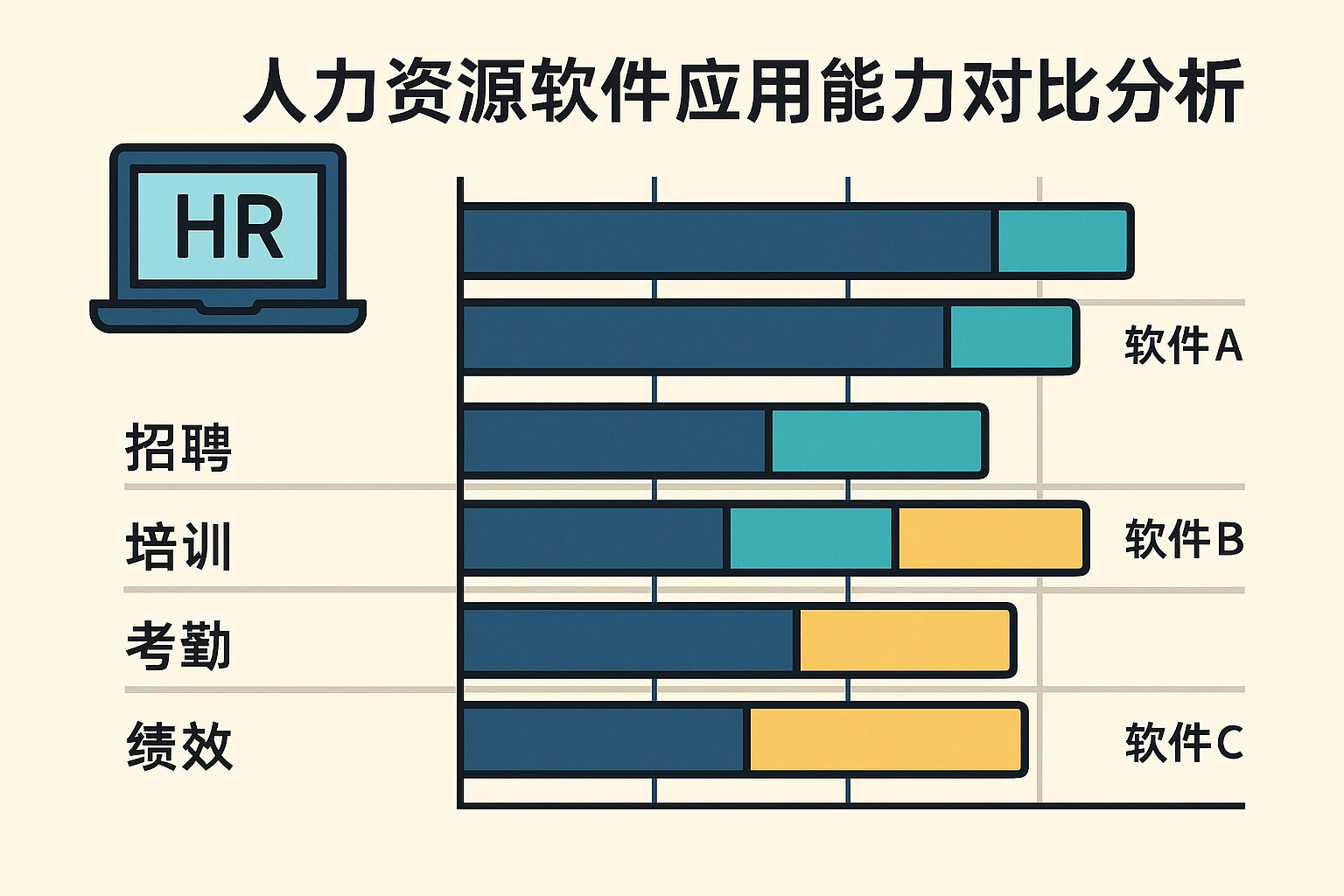 人力资源软件应用能力对比分析