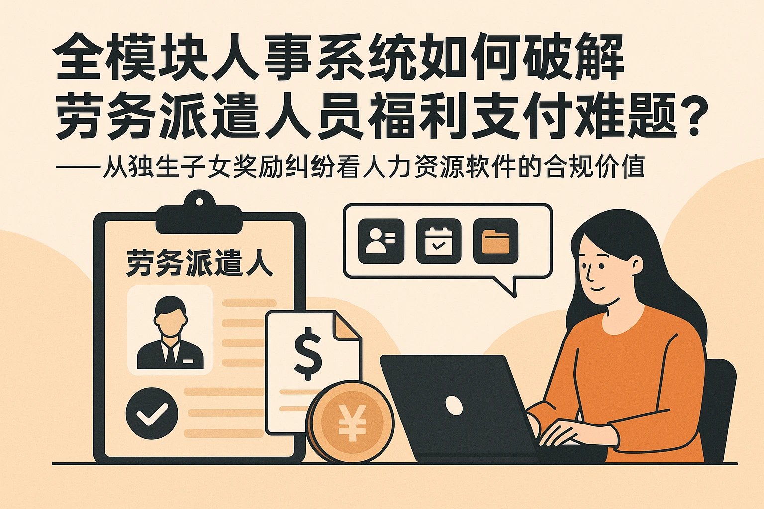 全模块人事系统如何破解劳务派遣人员福利支付难题？——从独生子女奖励纠纷看人力资源软件的合规价值