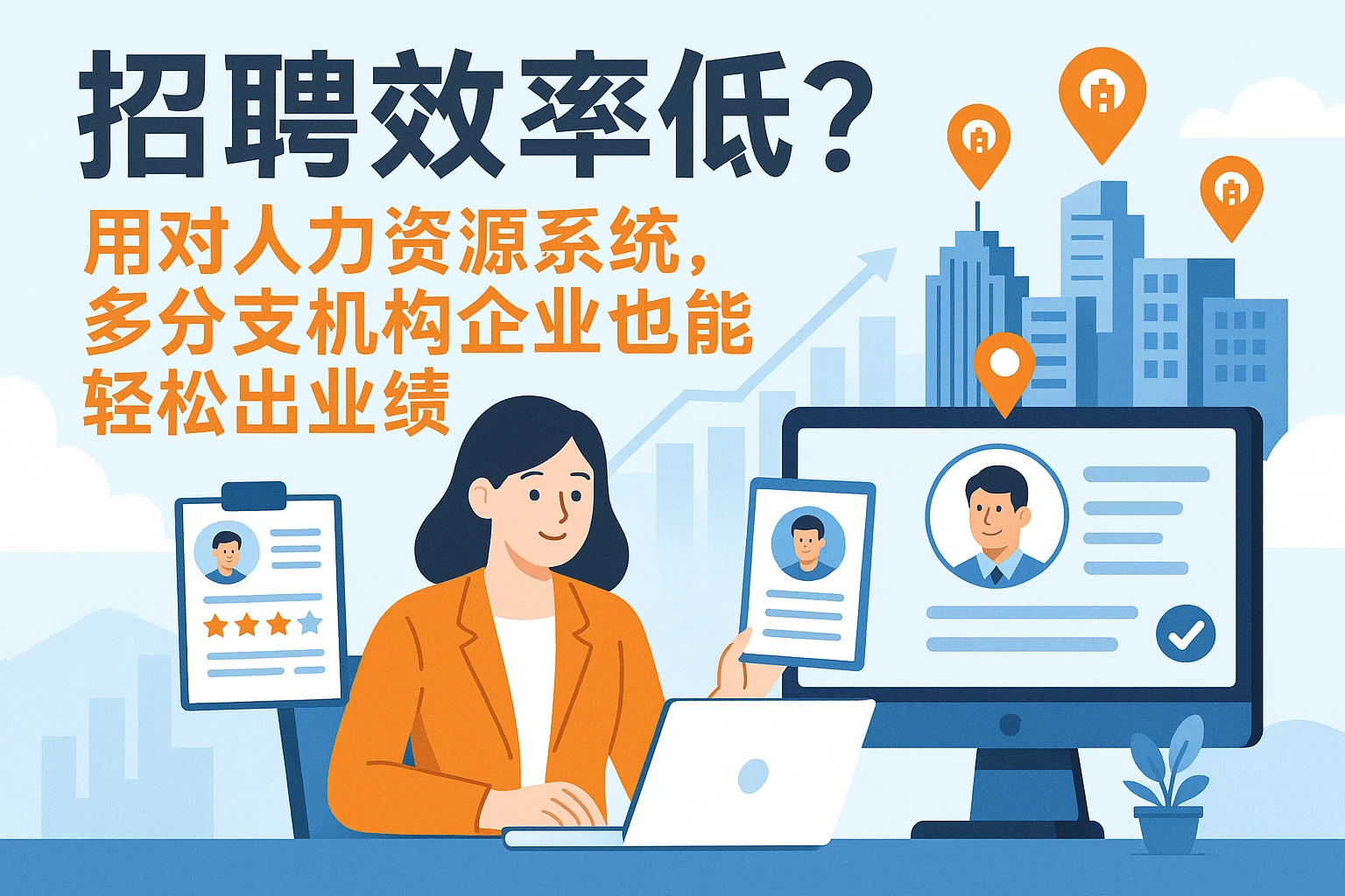 招聘效率低?用对人力资源系统,多分支机构企业也能轻松出业绩