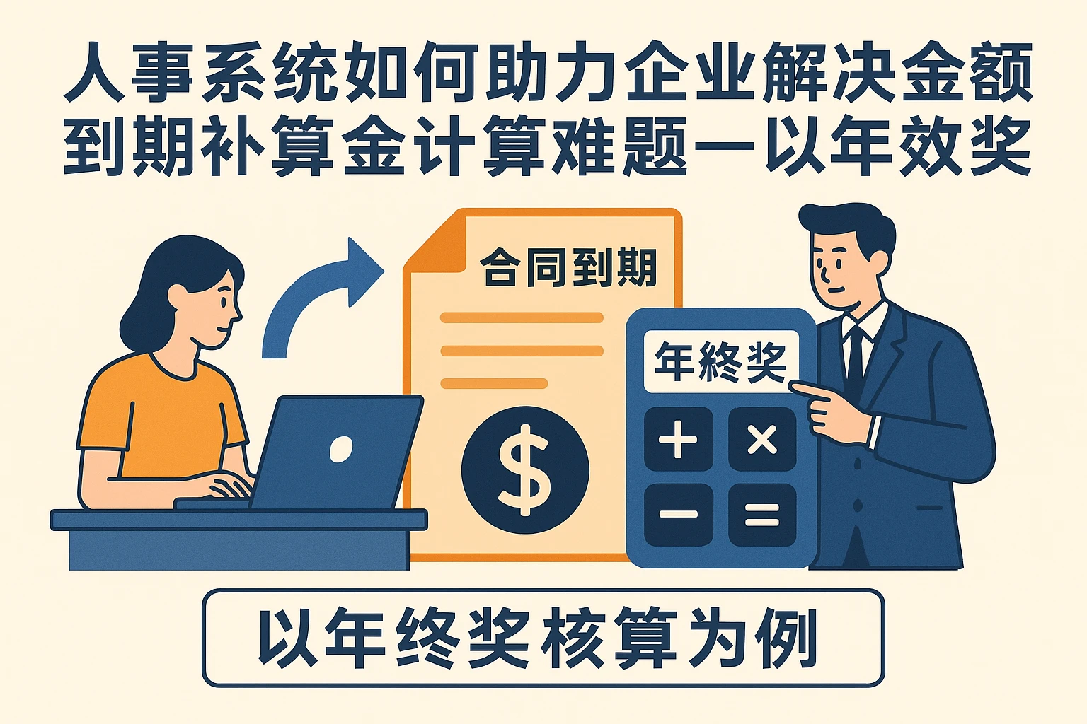 人事系统如何助力企业解决合同到期补偿金计算难题——以年终奖核算为例