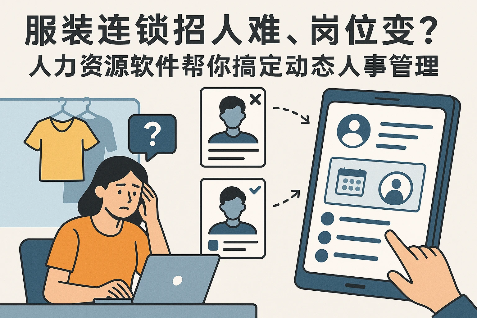 服装连锁招人难、岗位变？人力资源软件帮你搞定动态人事管理