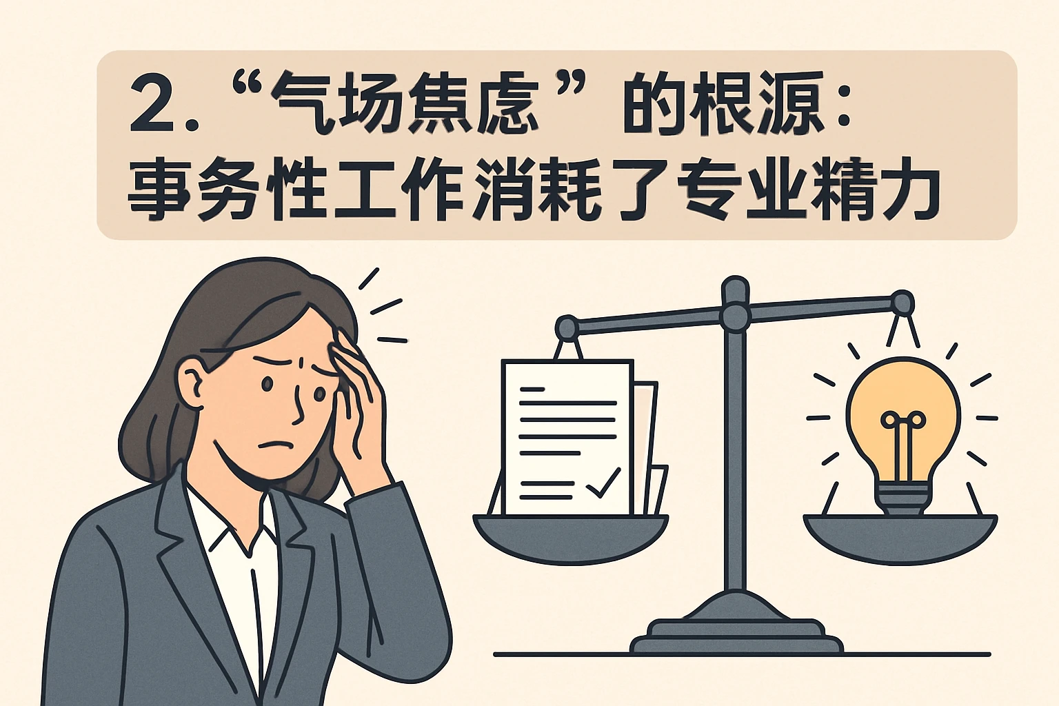 2. “气场焦虑”的根源:事务性工作消耗了专业精力