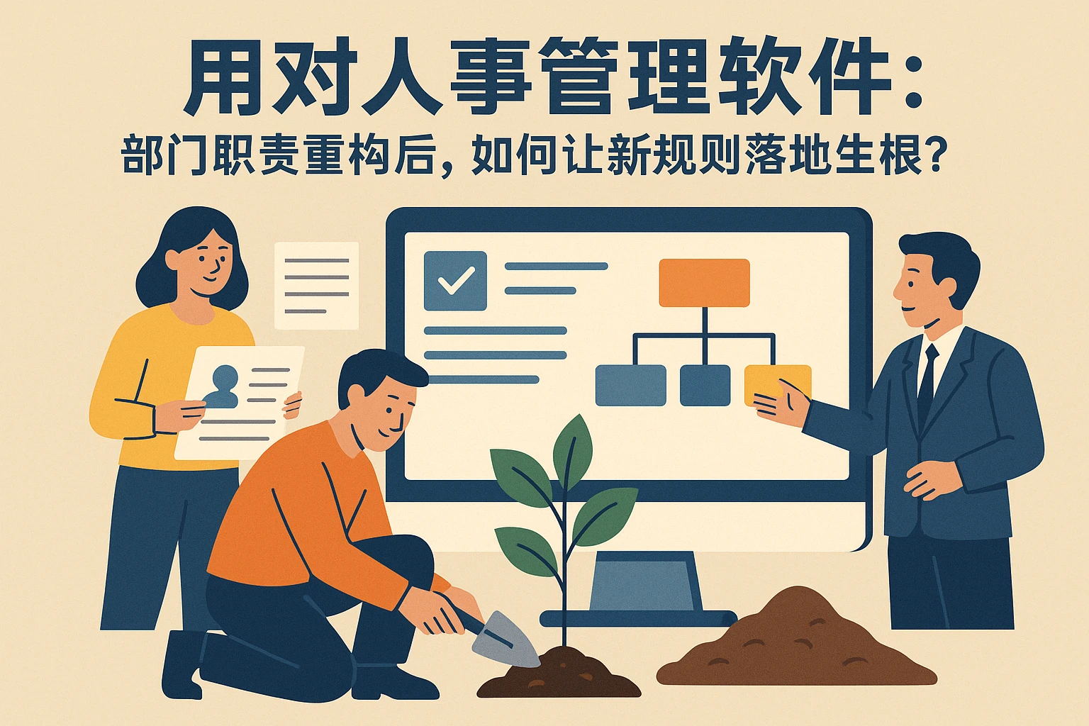 用对人事管理软件：部门职责重构后，如何让新规则落地生根？
