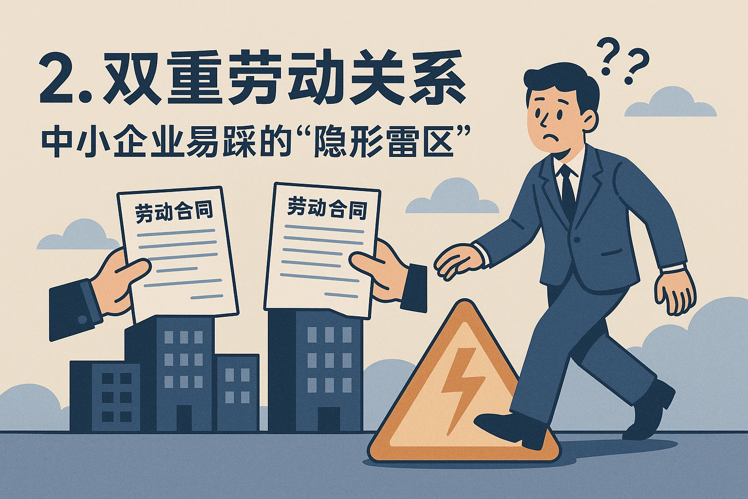 2. 双重劳动关系:中小企业易踩的“隐形雷区”